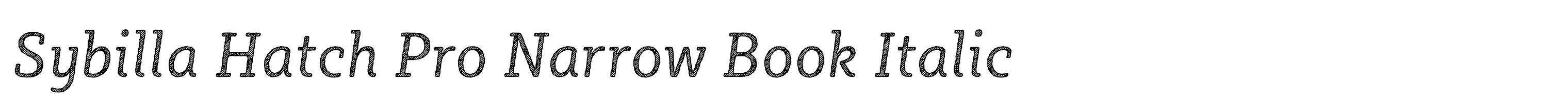 Sybilla Hatch Pro Narrow Book Italic